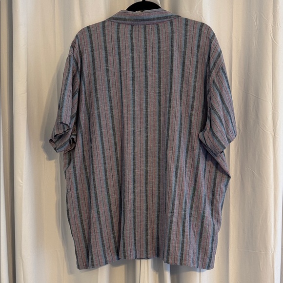 Columbia Linen Blend Striped Short Sleeve Button Up Shirt Men’s XXL - Picture 3 of 8